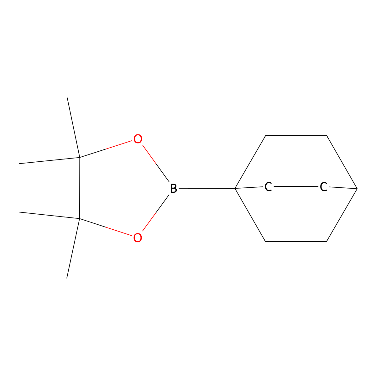 2-{Bicyclo[2.2.2]octan-1-yl}-4,4,5,5-tetramethyl-1,3,2-dioxaborolane molecular structure, CAS 2762306-59-0