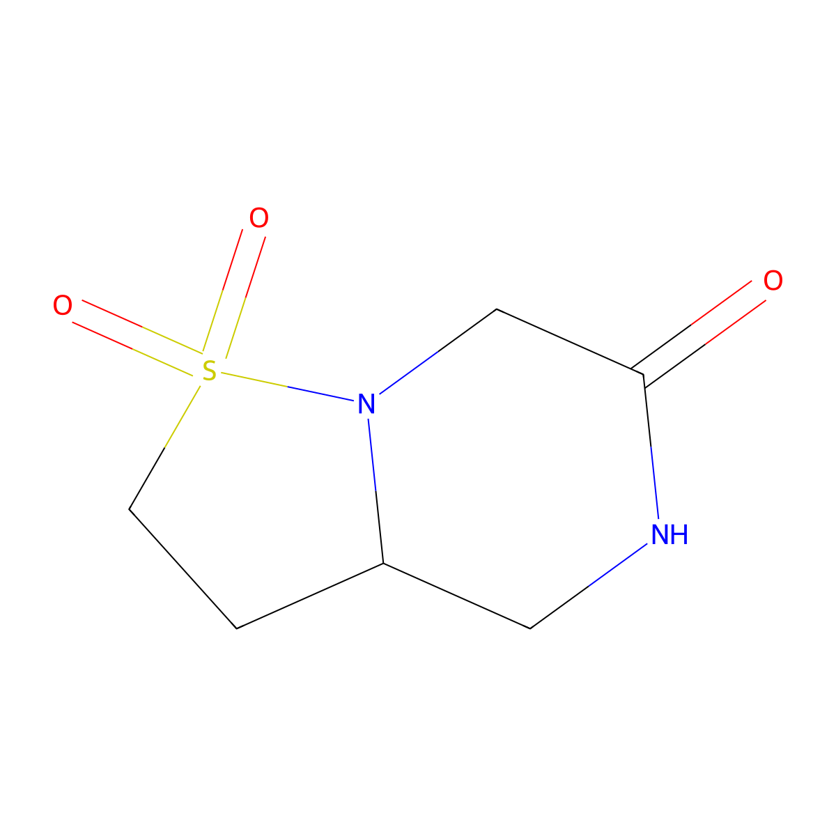 hexahydro-2H-1lambda6-[1,2]thiazolo[2,3-a]pyrazine-1,1,6-trione molecular structure, CAS 2762391-24-0