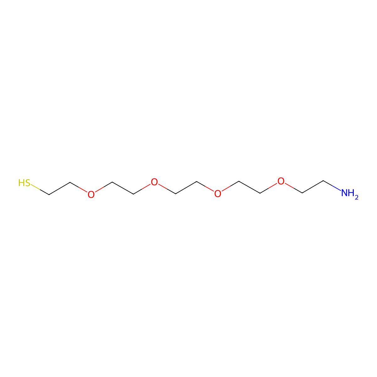 14-Amino-3,6,9,12-tetraoxatetradecane-1-thiol molecular structure, CAS 2762393-20-2