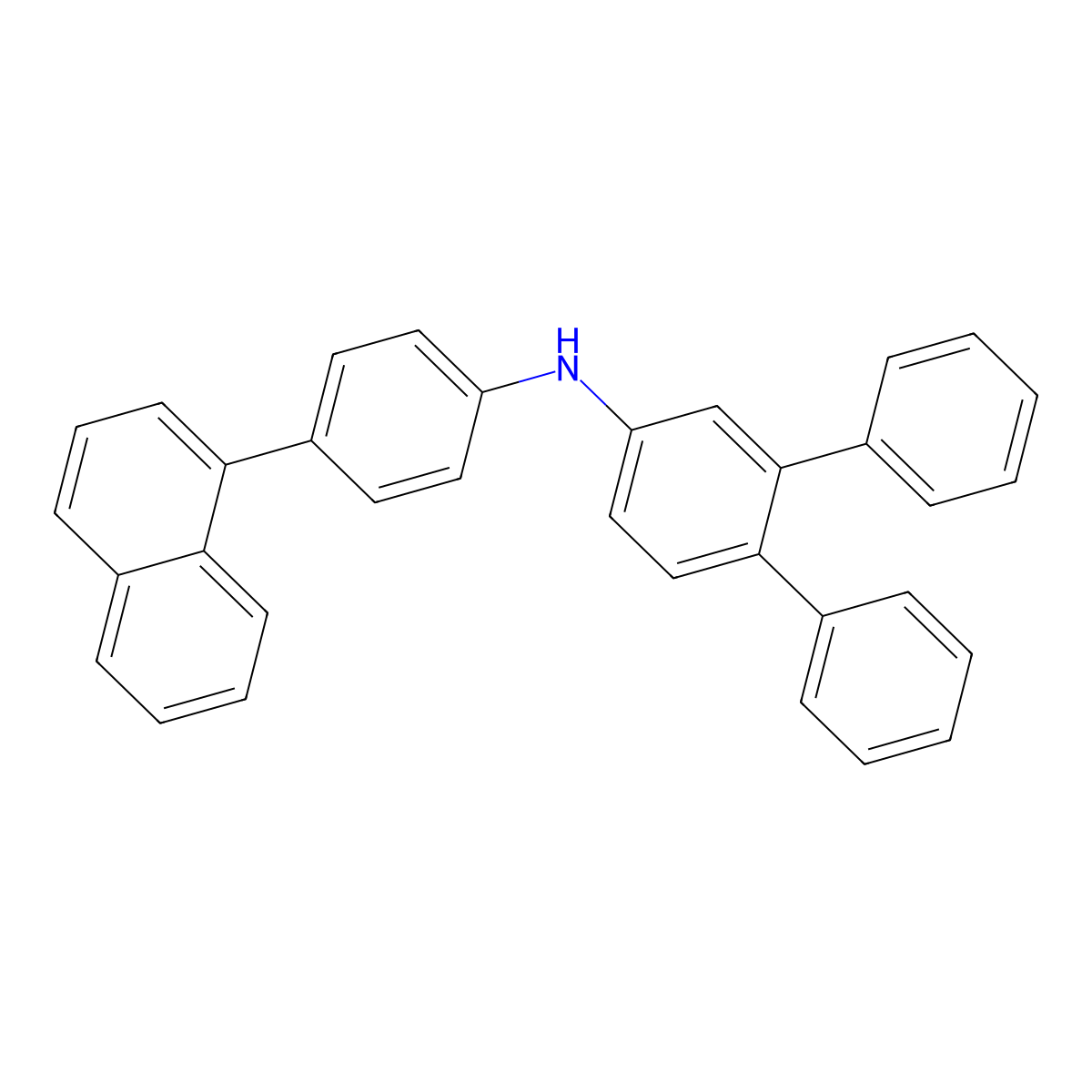 N-(4-(Naphthalen-1-yl)phenyl)-[1,1':2',1''-terphenyl]-4'-amine molecular structure, CAS 2762417-19-4