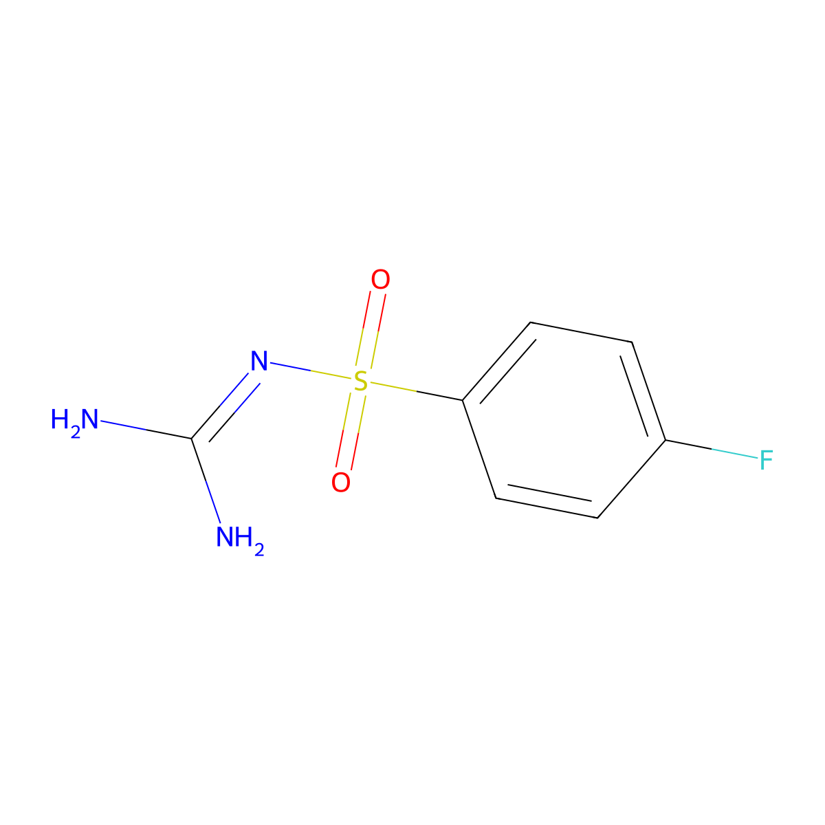 2-(4-Fluorophenyl)sulfonylguanidine molecular structure, CAS 276245-10-4