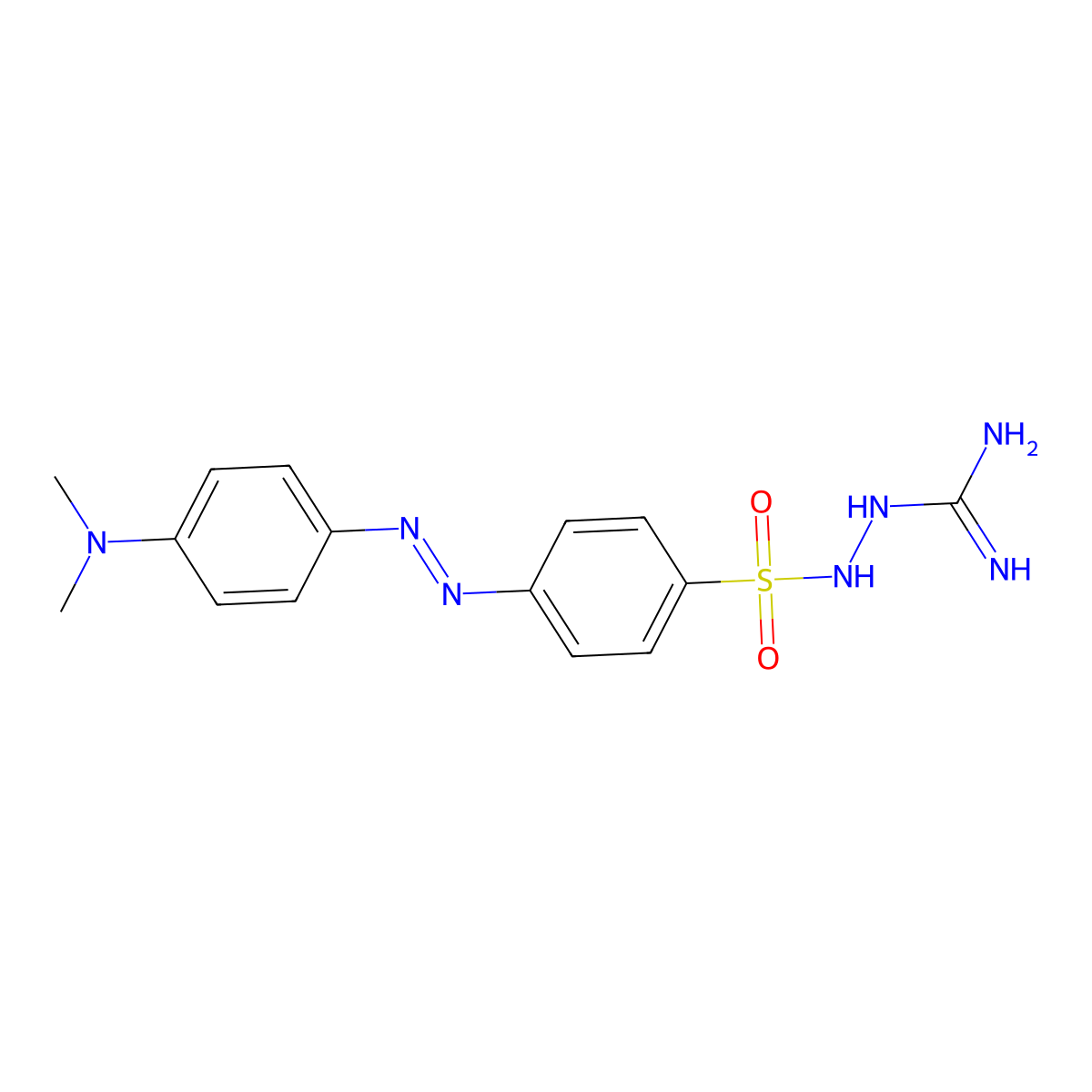 N''''-[(4-{(E)-[4-(dimethylamino)phenyl]diazenyl}phenyl)sulfonyl]carbonohydrazonic diamide molecular structure, CAS 276245-84-2