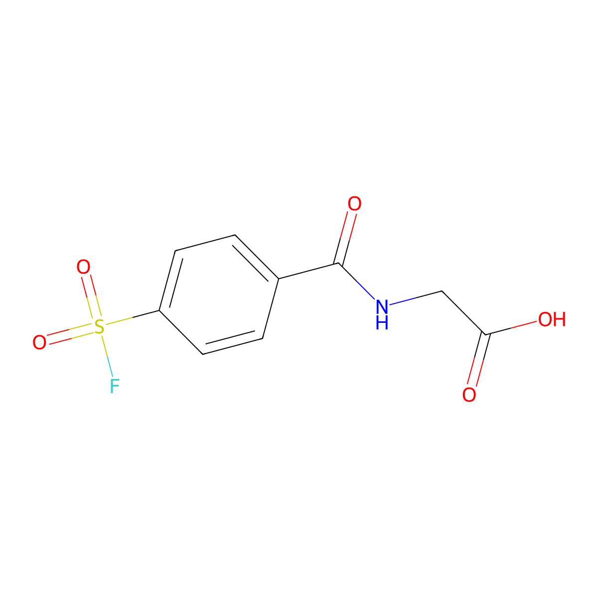 2-{[4-(Fluorosulfonyl)phenyl]formamido}acetic acid molecular structure, CAS 276251-78-6