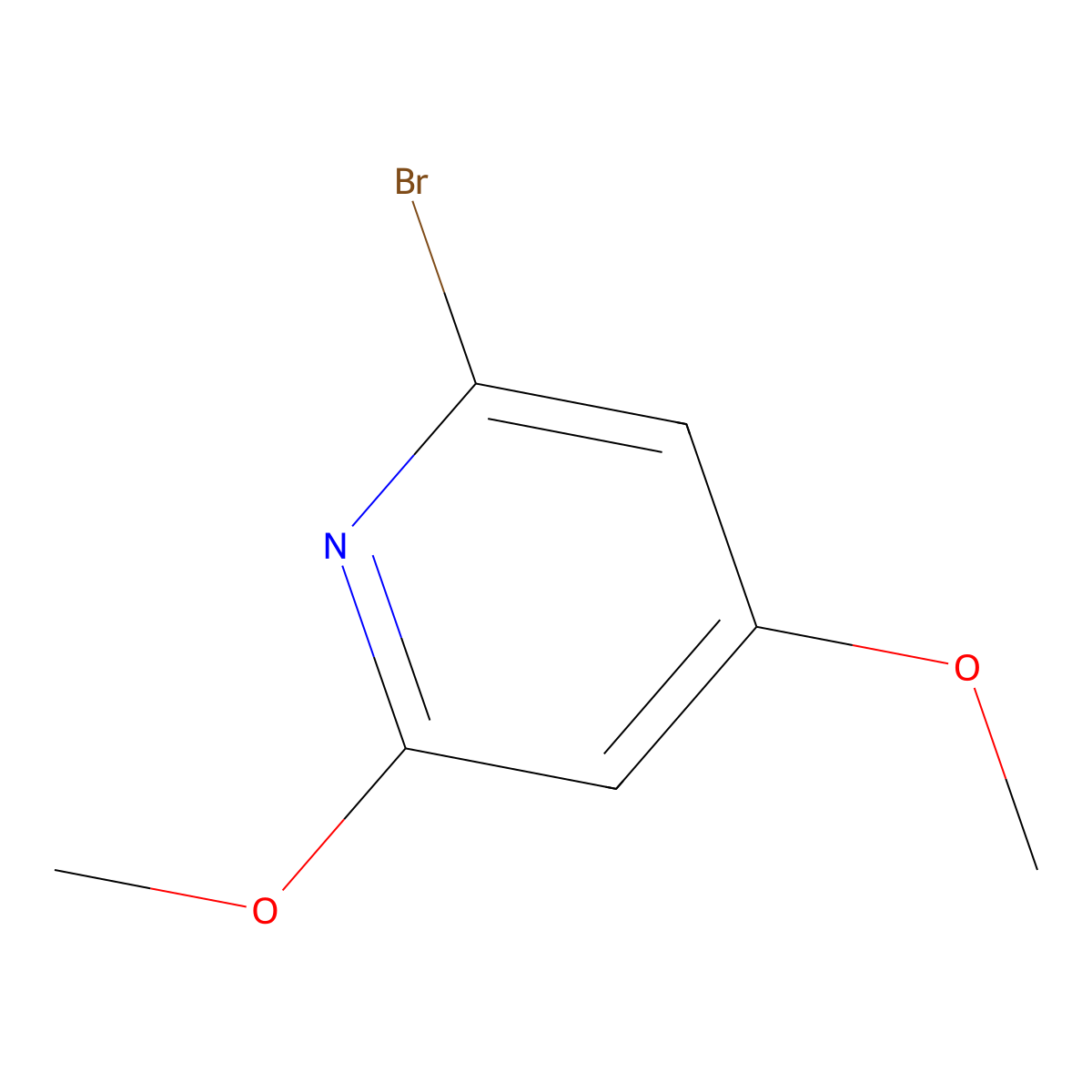 2-Bromo-4,6-dimethoxypyridine molecular structure, CAS 276251-83-3
