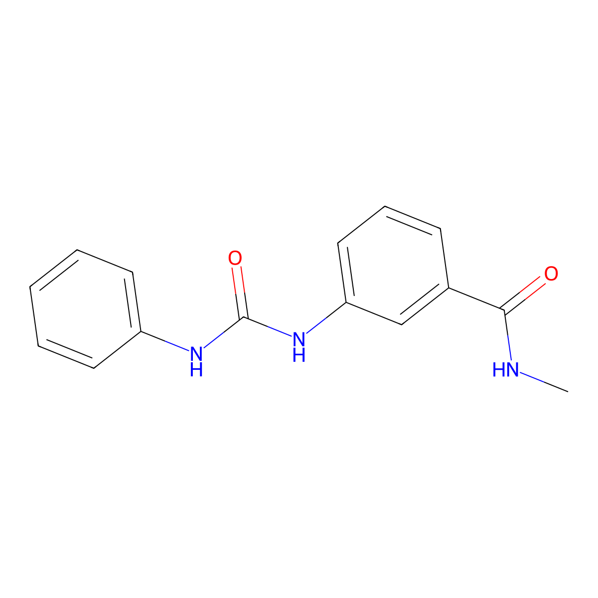 3-[(anilinocarbonyl)amino]-N-methylbenzamide molecular structure, CAS 276252-47-2