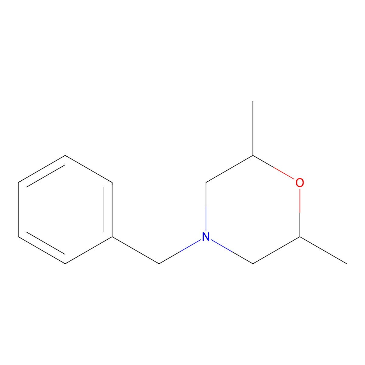 (2S,6S)-4-Benzyl-2,6-dimethylmorpholine molecular structure, CAS 276252-72-3