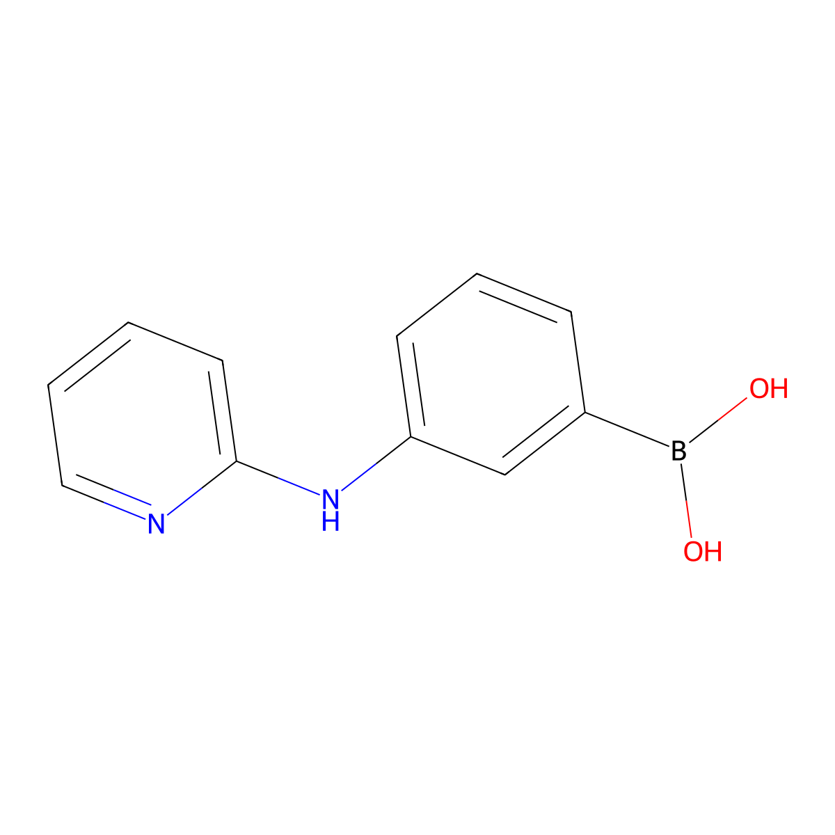 3-(Pyridin-2-ylamino)phenylboronic acid molecular structure, CAS 276259-20-2