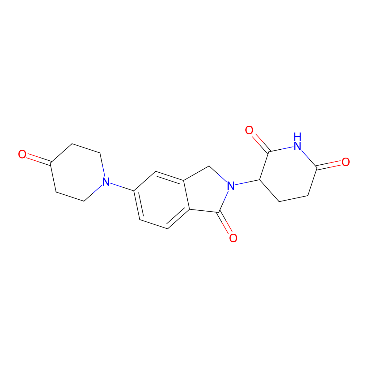 3-[1-Oxo-5-(4-oxo-1-piperidyl)-2-isoindolinyl]piperidine-2,6-dione molecular structure, CAS 2762612-34-8