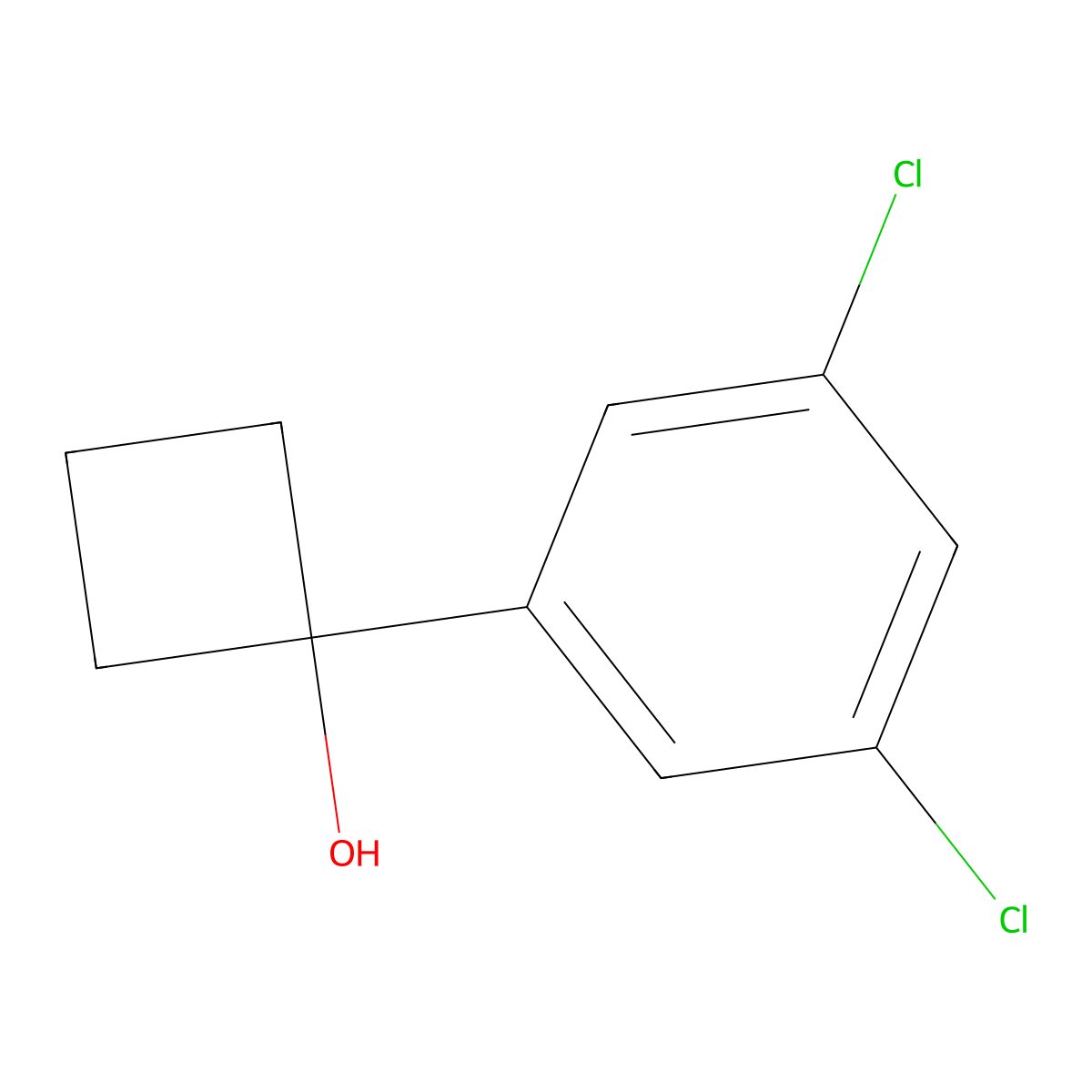 1-(3,5-Dichlorophenyl)cyclobutanol molecular structure, CAS 2762670-79-9
