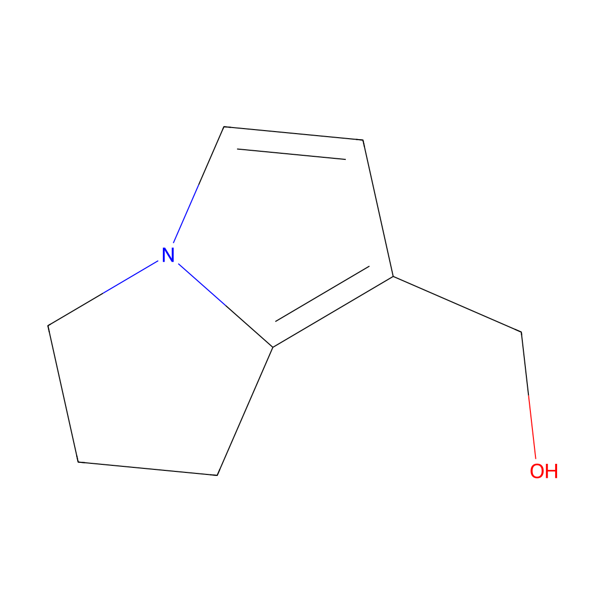 2,3-Dihydro-1H-pyrrolizine-7-methanol molecular structure, CAS 27628-47-3