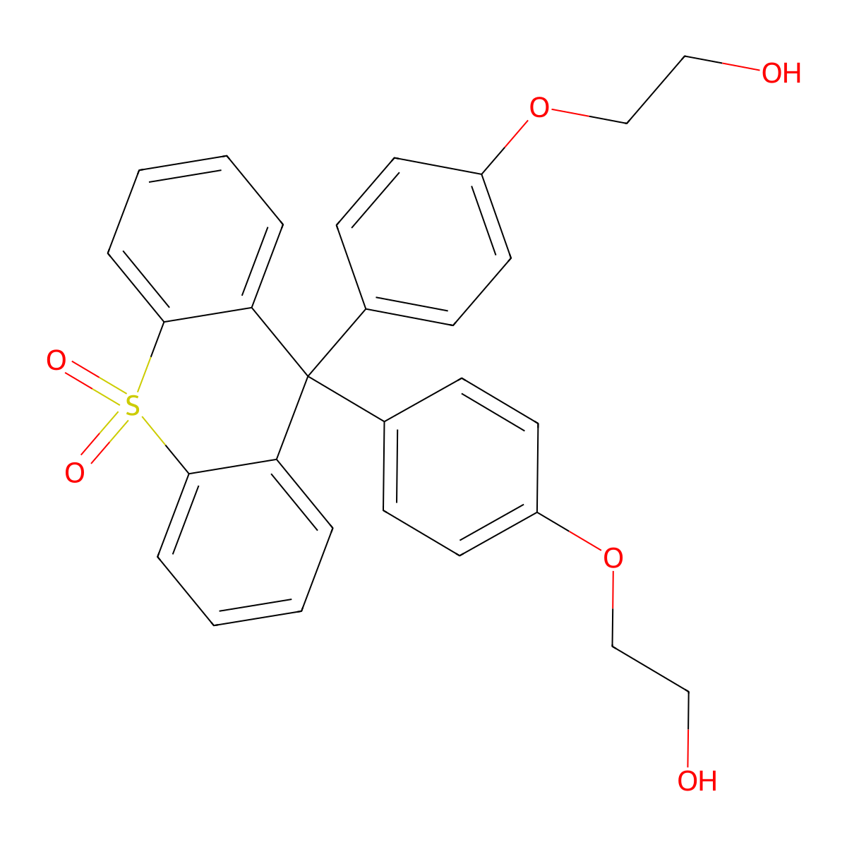 9,9-Bis(4-(2-hydroxyethoxy)phenyl)-9H-thioxanthene 10,10-dioxide molecular structure, CAS 2762922-32-5