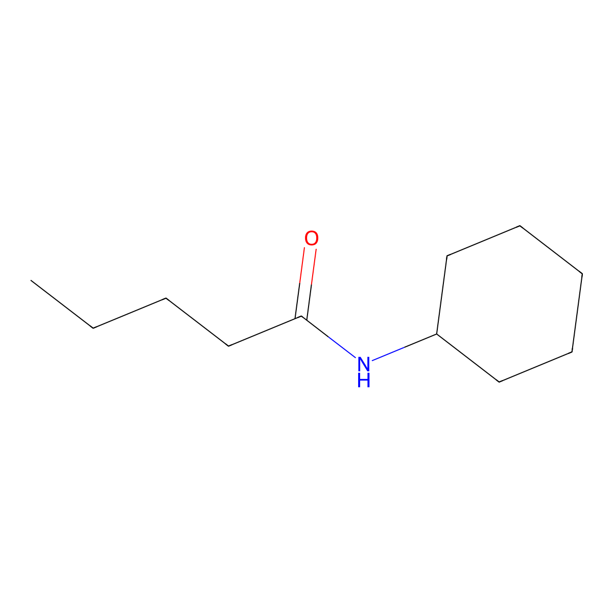 N-cyclohexylpentanamide molecular structure, CAS 2763-66-8