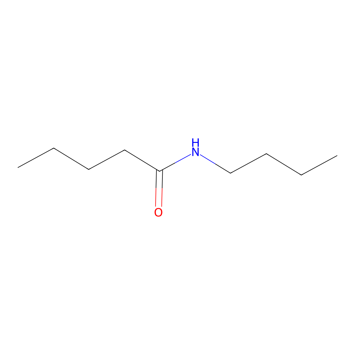 N-Butylpentanamide molecular structure, CAS 2763-67-9