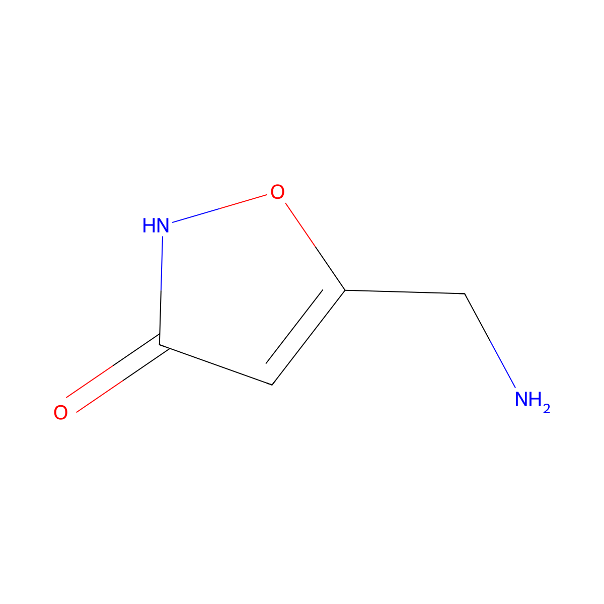 Muscimol molecular structure, CAS 2763-96-4