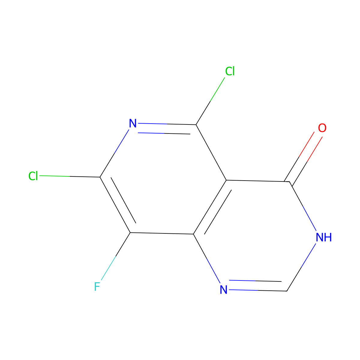 5,7-Dichloro-8-fluoro-1H-pyrido[4,3-D]pyrimidin-4-one molecular structure, CAS 2763158-79-6