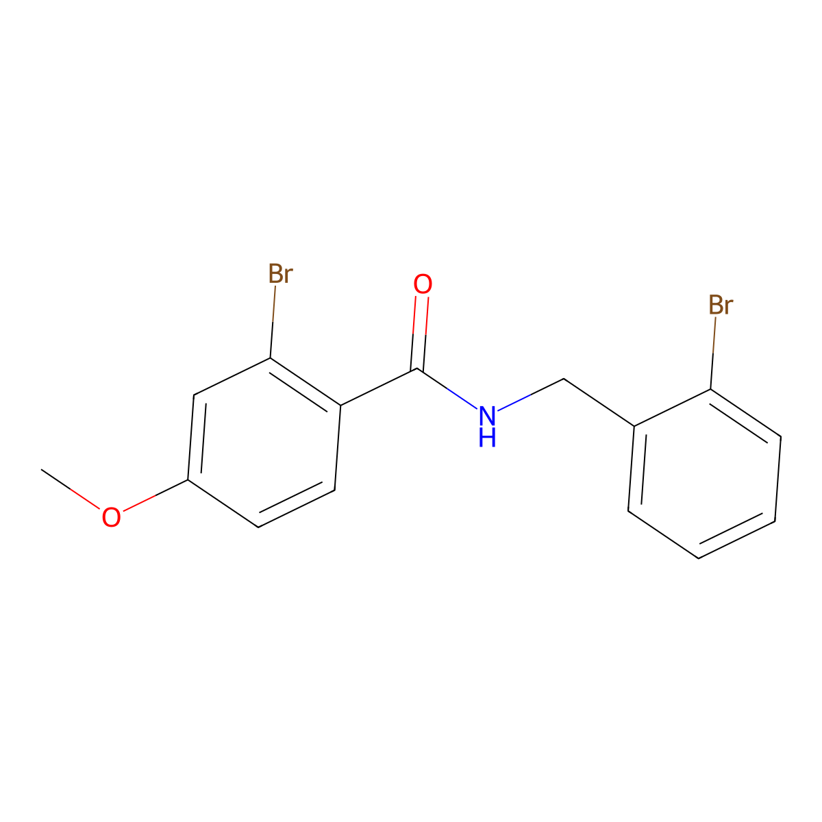 2-Bromo-N-[(2-bromophenyl)methyl]-4-methoxybenzamide molecular structure, CAS 2763225-99-4