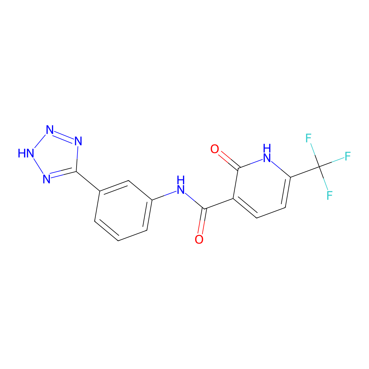 2-oxo-N-[3-(2H-tetrazol-5-yl)phenyl]-6-(trifluoromethyl)-1H-pyridine-3-carboxamide molecular structure, CAS 2763260-30-4