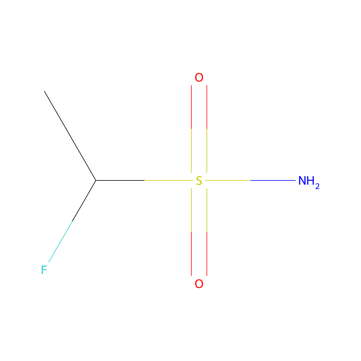 1-Fluoroethane-1-sulfonamide molecular structure, CAS 2763268-51-3