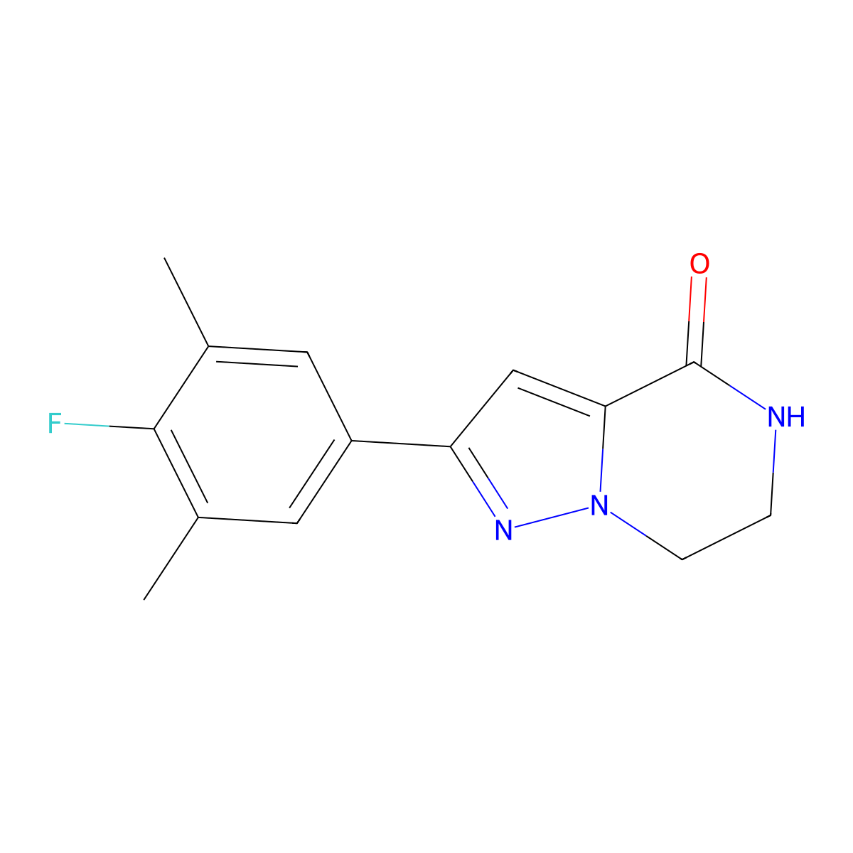 2-(4-Fluoro-3,5-dimethylphenyl)-6,7-dihydropyrazolo[1,5-a]pyrazin-4(5H)-one molecular structure, CAS 2763329-34-4