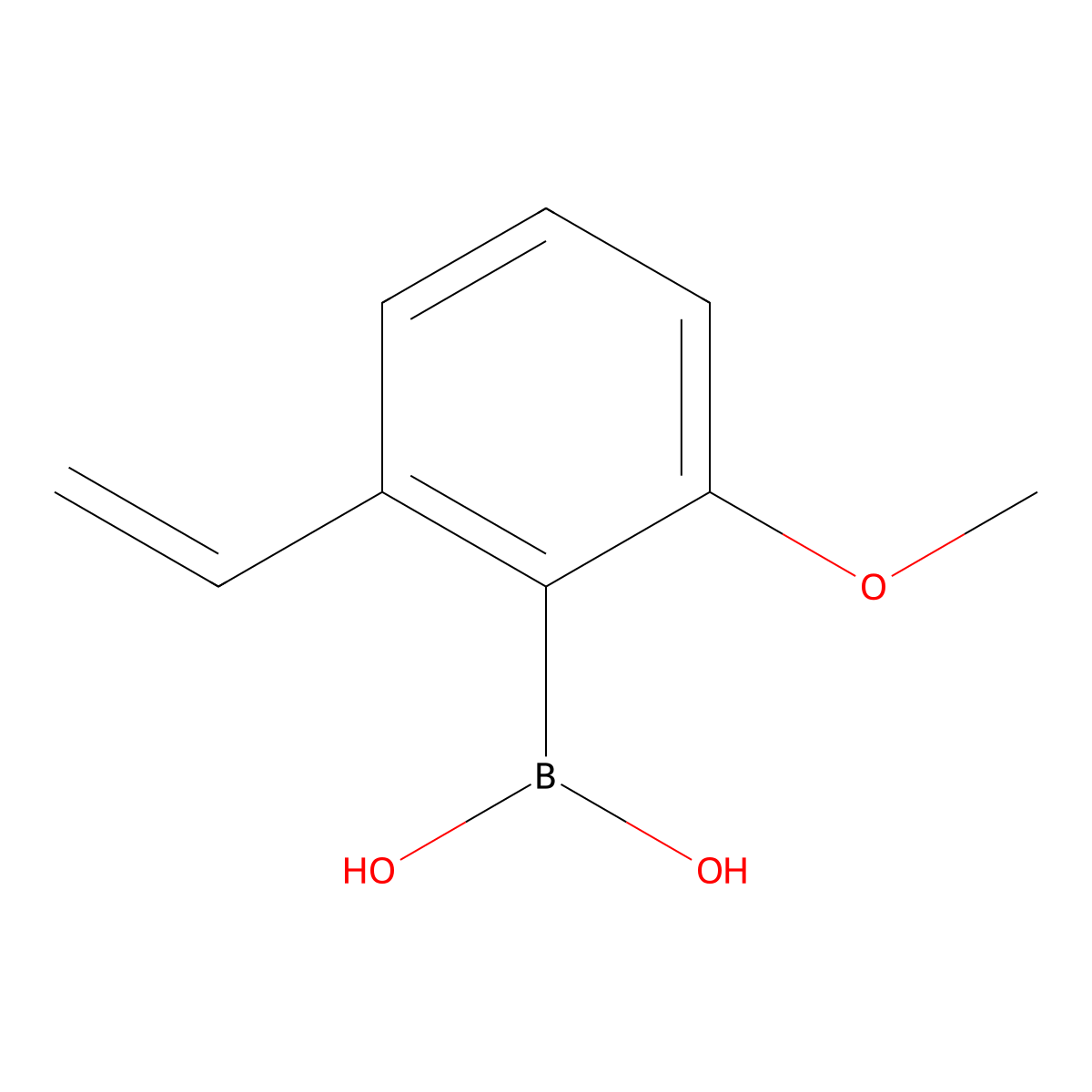 2-Methoxy-6-vinylphenylboronic Acid molecular structure, CAS 2763385-81-3