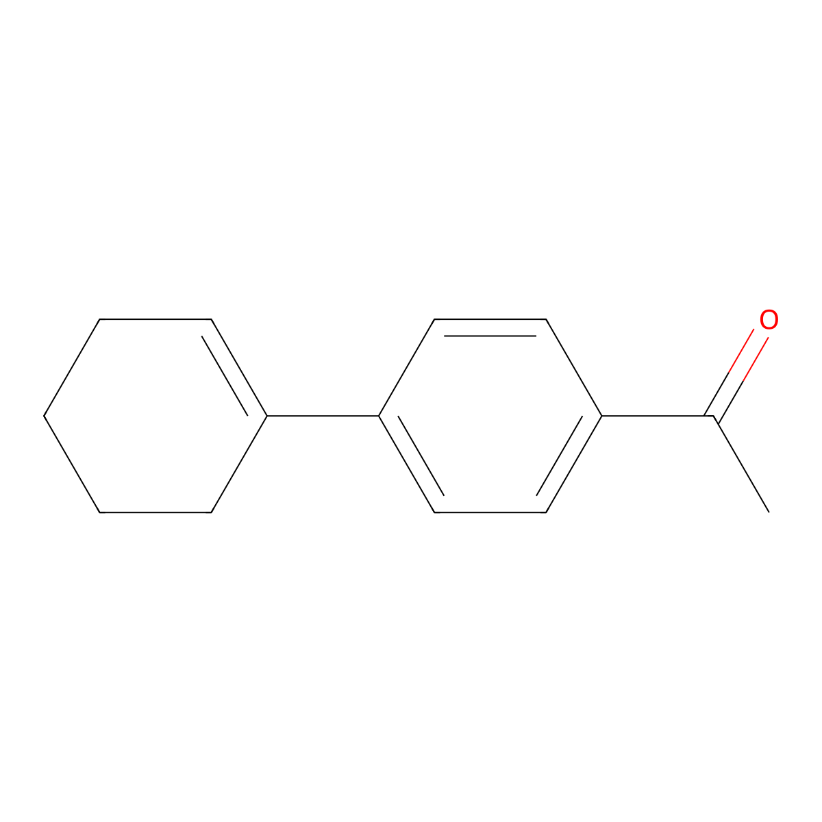 1-[4-(1-Cyclohexen-1-yl)phenyl]ethanone molecular structure, CAS 27634-51-1