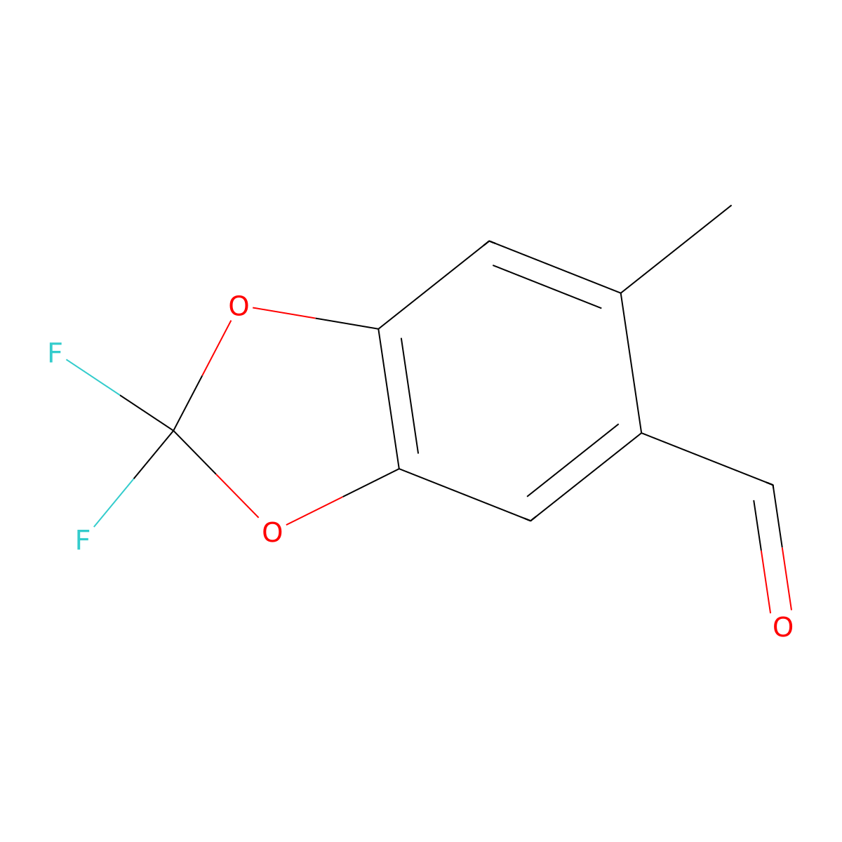 2,2-Difluoro-6-methyl-1,3-benzodioxole-5-carboxaldehyde molecular structure, CAS 2763487-95-0