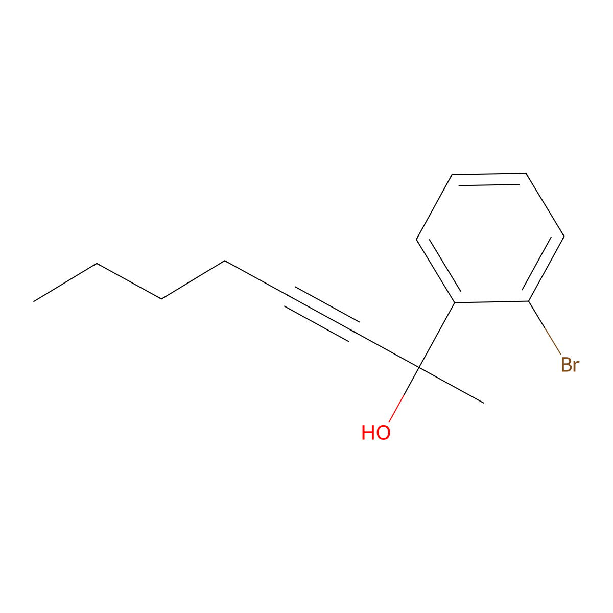 2-(2-Bromophenyl)oct-3-YN-2-OL molecular structure, CAS 2763498-32-2