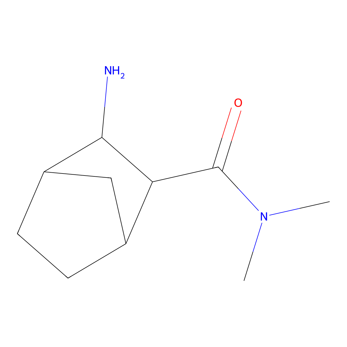 rac-(1R,2S,3R,4S)-3-amino-N,N-dimethylbicyclo[2.2.1]heptane-2-carboxamide molecular structure, CAS 2763583-87-3