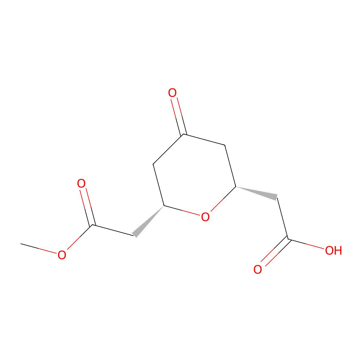 rac-2-[(2R,6S)-6-(2-methoxy-2-oxoethyl)-4-oxooxan-2-yl]acetic acid molecular structure, CAS 2763584-04-7