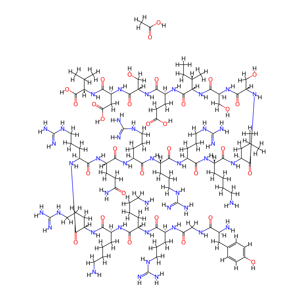 Tat-NR2B9c acetate molecular structure, CAS 2763584-42-3