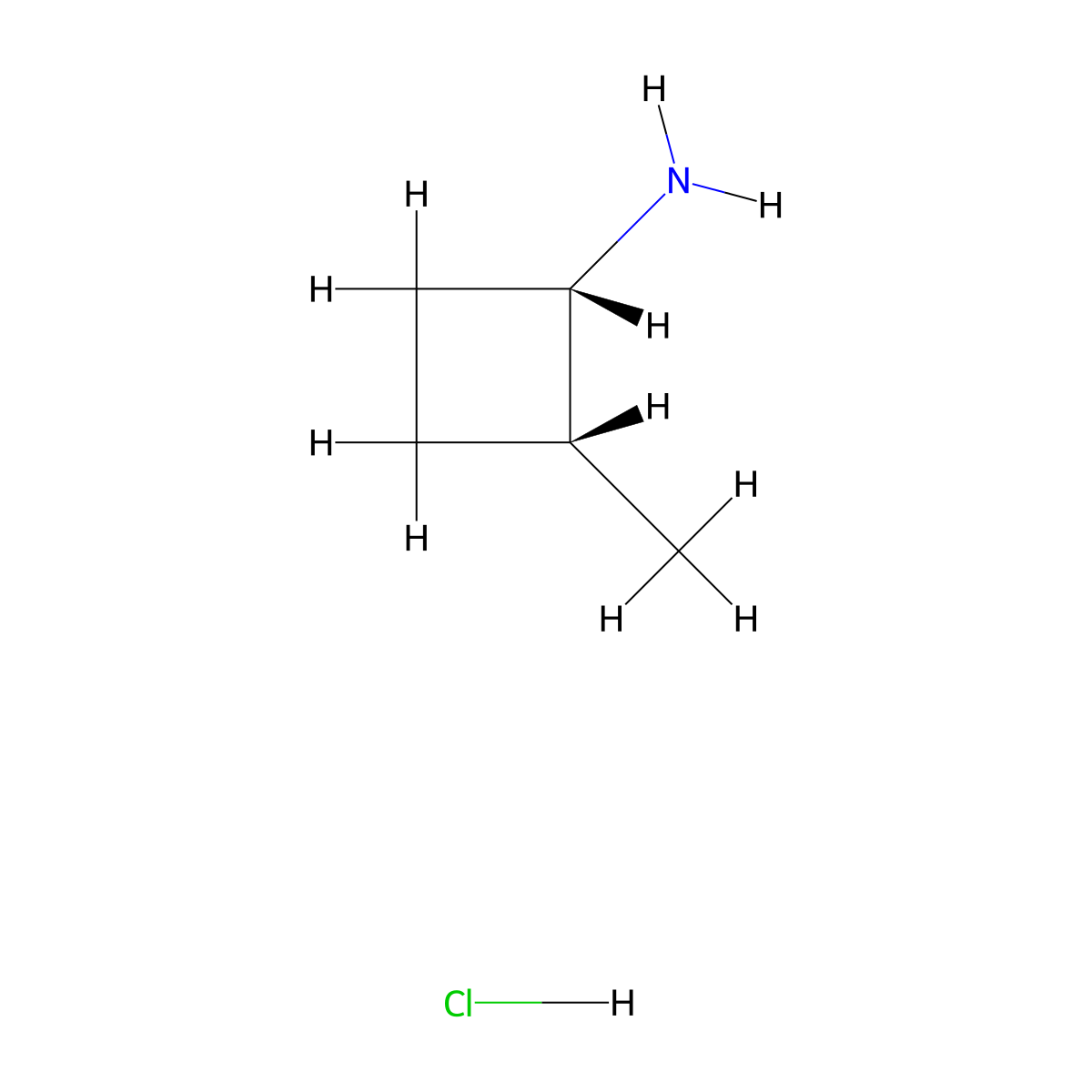 rac-(1R,2S)-2-methylcyclobutan-1-amine hydrochloride molecular structure, CAS 2763584-66-1
