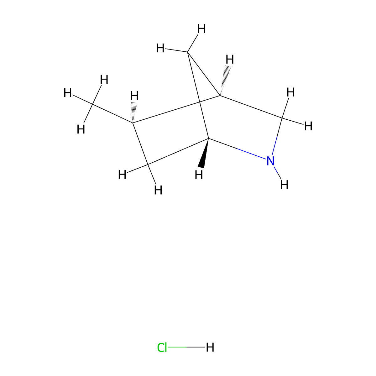 rac-(1R,4R,5R)-5-methyl-2-azabicyclo[2.2.1]heptane hydrochloride molecular structure, CAS 2763584-72-9