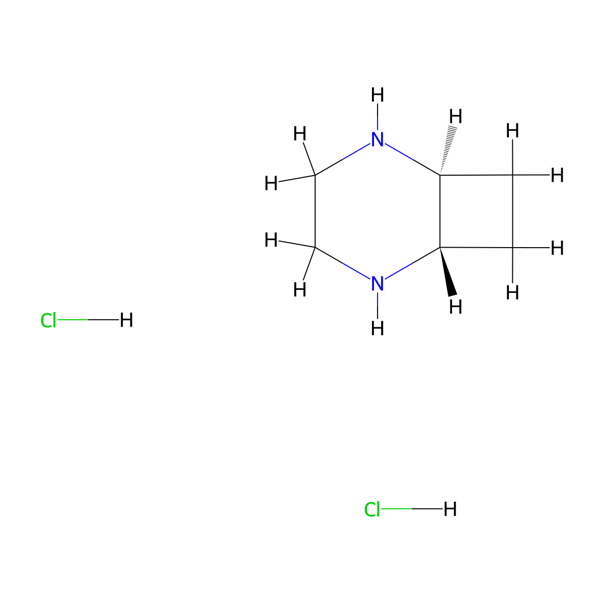 rac-(1R,6R)-2,5-diazabicyclo[4.2.0]octane dihydrochloride molecular structure, CAS 2763585-01-7