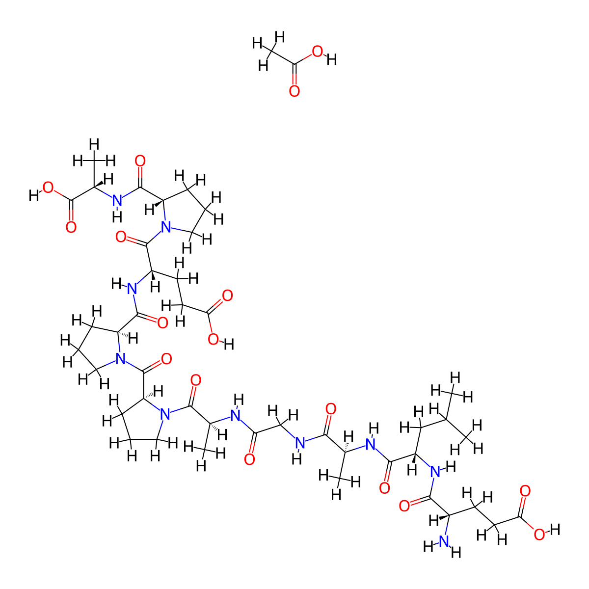 Beta-Lipotropin (1-10), porcine Acetate molecular structure, CAS 2763585-11-9
