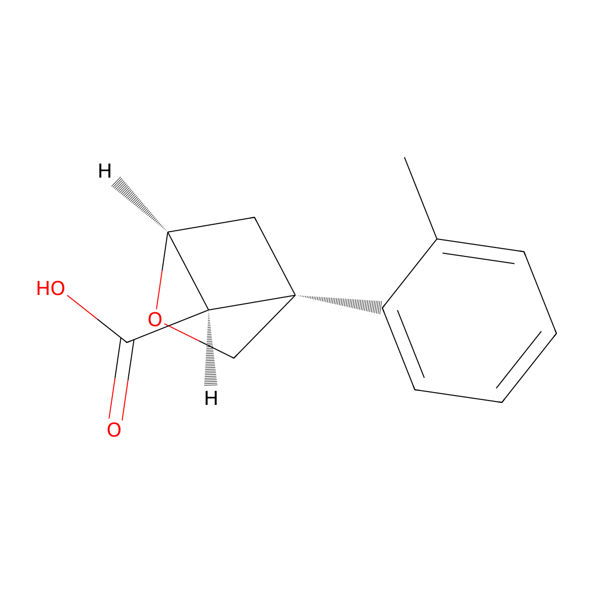 rac-(1R,4S,5S)-4-(2-methylphenyl)-2-oxabicyclo[2.1.1]hexane-5-carboxylicacid molecular structure, CAS 2763588-77-6