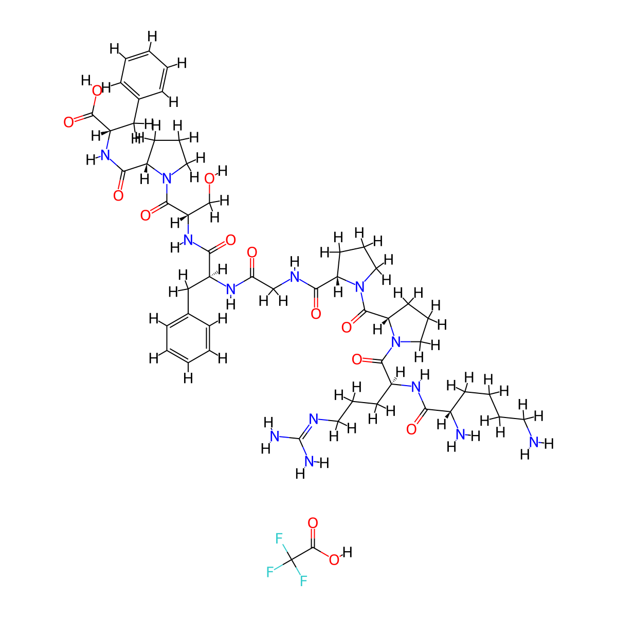 Lys-[Des-Arg9]Bradykinin (TFA) molecular structure, CAS 2763588-90-3