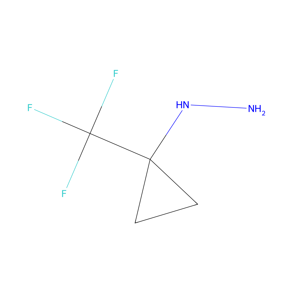 [1-(Trifluoromethyl)cyclopropyl]hydrazine molecular structure, CAS 2763595-89-5