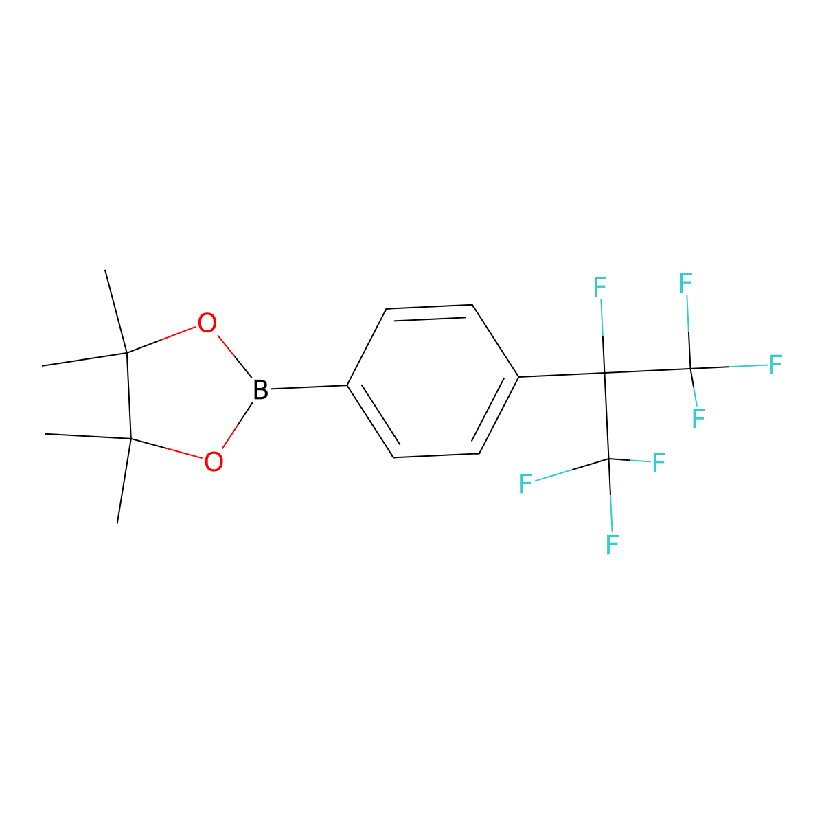 2-[4-(1,1,1,2,3,3,3-Heptafluoropropan-2-yl)phenyl]-4,4,5,5-tetramethyl-1,3,2-dioxaborolane molecular structure, CAS 2763702-73-2