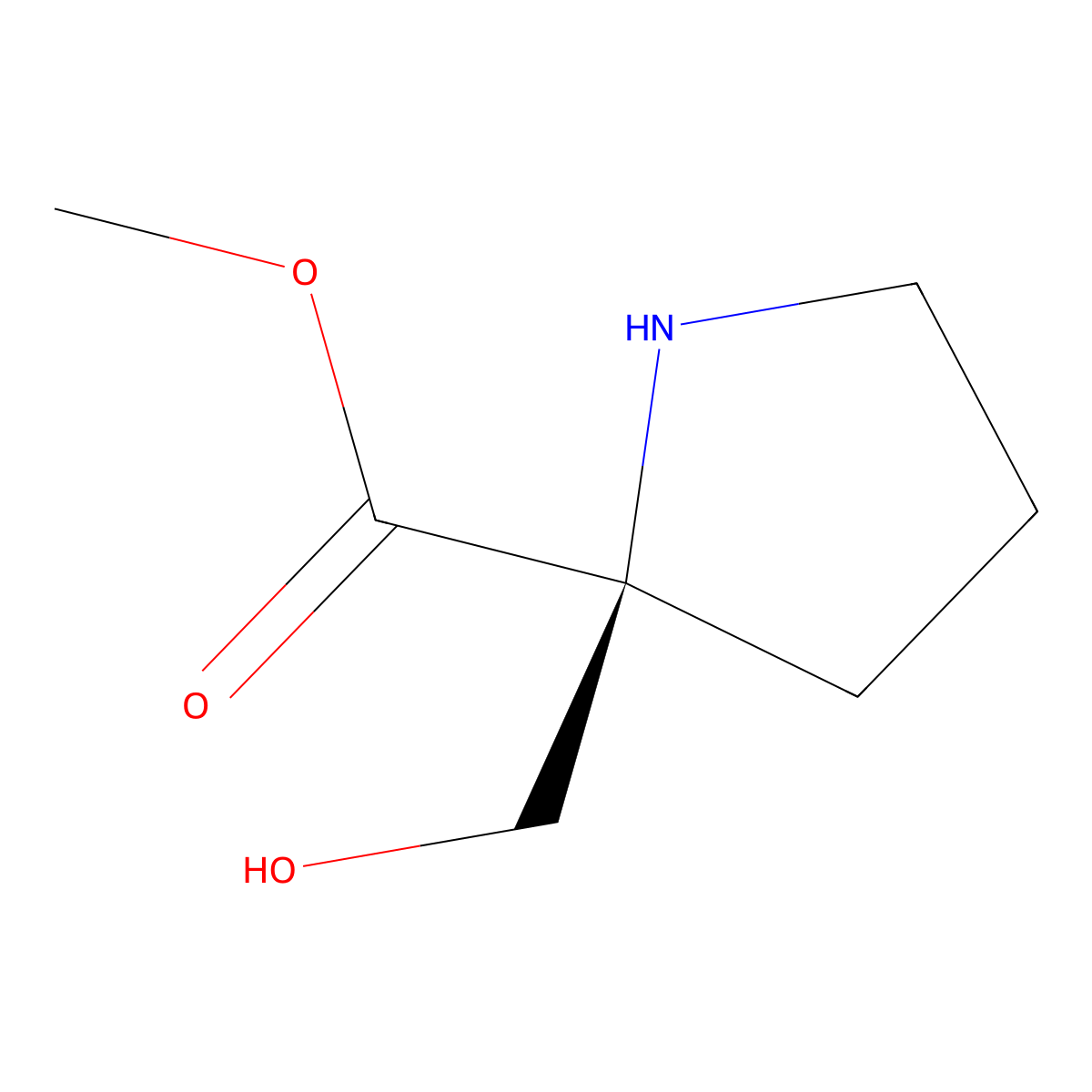 (S)-Methyl 2-(hydroxymethyl)pyrrolidine-2-carboxylate molecular structure, CAS 2763740-61-8