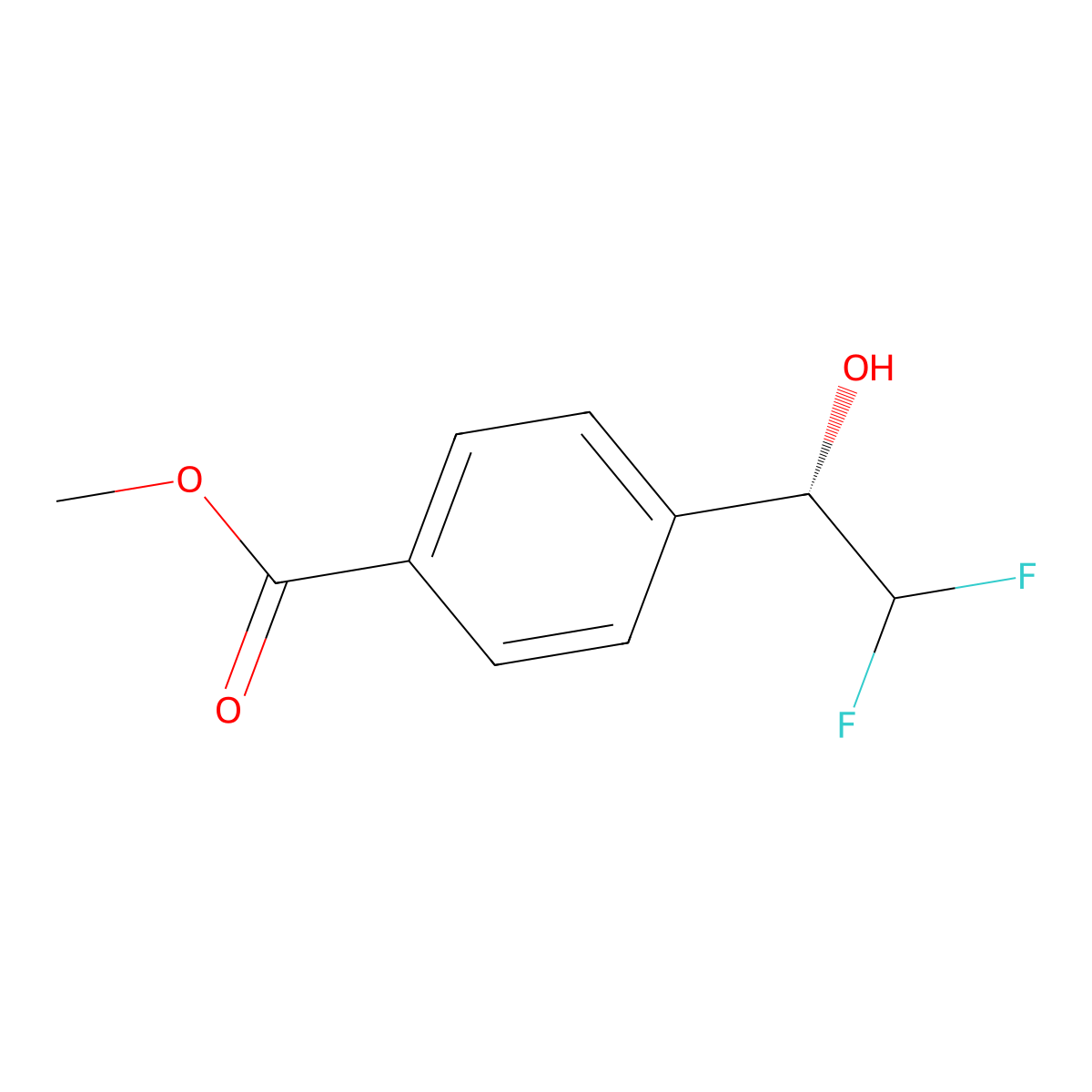 methyl 4-[(1S)-2,2-difluoro-1-hydroxyethyl]benzoate molecular structure, CAS 2763740-72-1