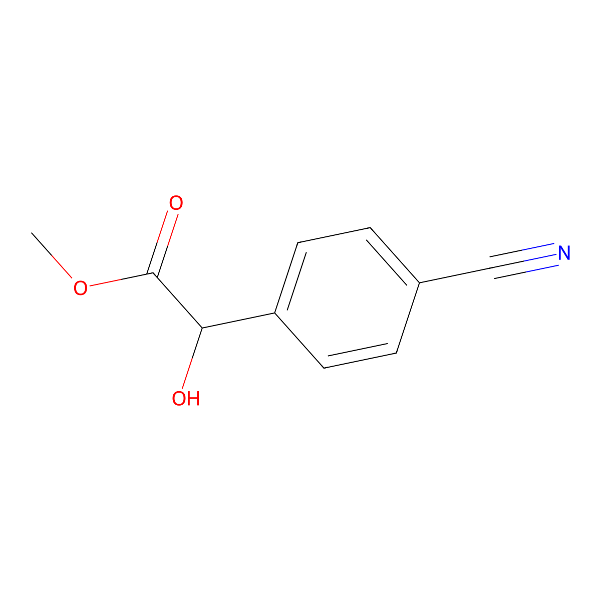 methyl (2S)-2-(4-cyanophenyl)-2-hydroxyacetate molecular structure, CAS 2763740-77-6