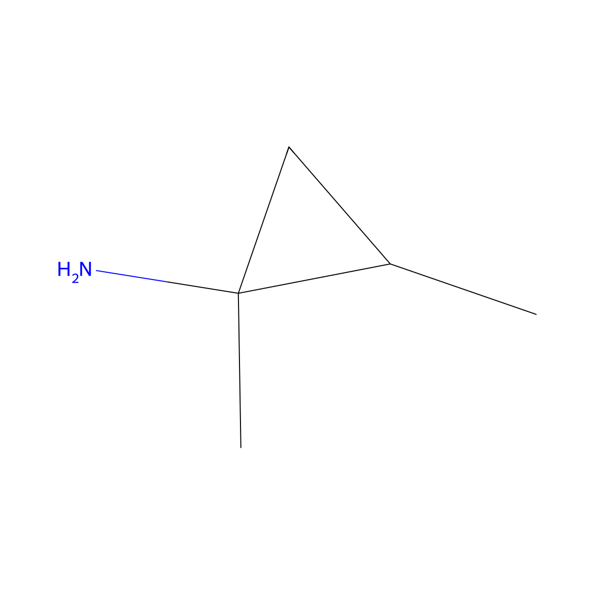 (1S,2S)-1,2-dimethylcyclopropan-1-amine molecular structure, CAS 2763740-81-2