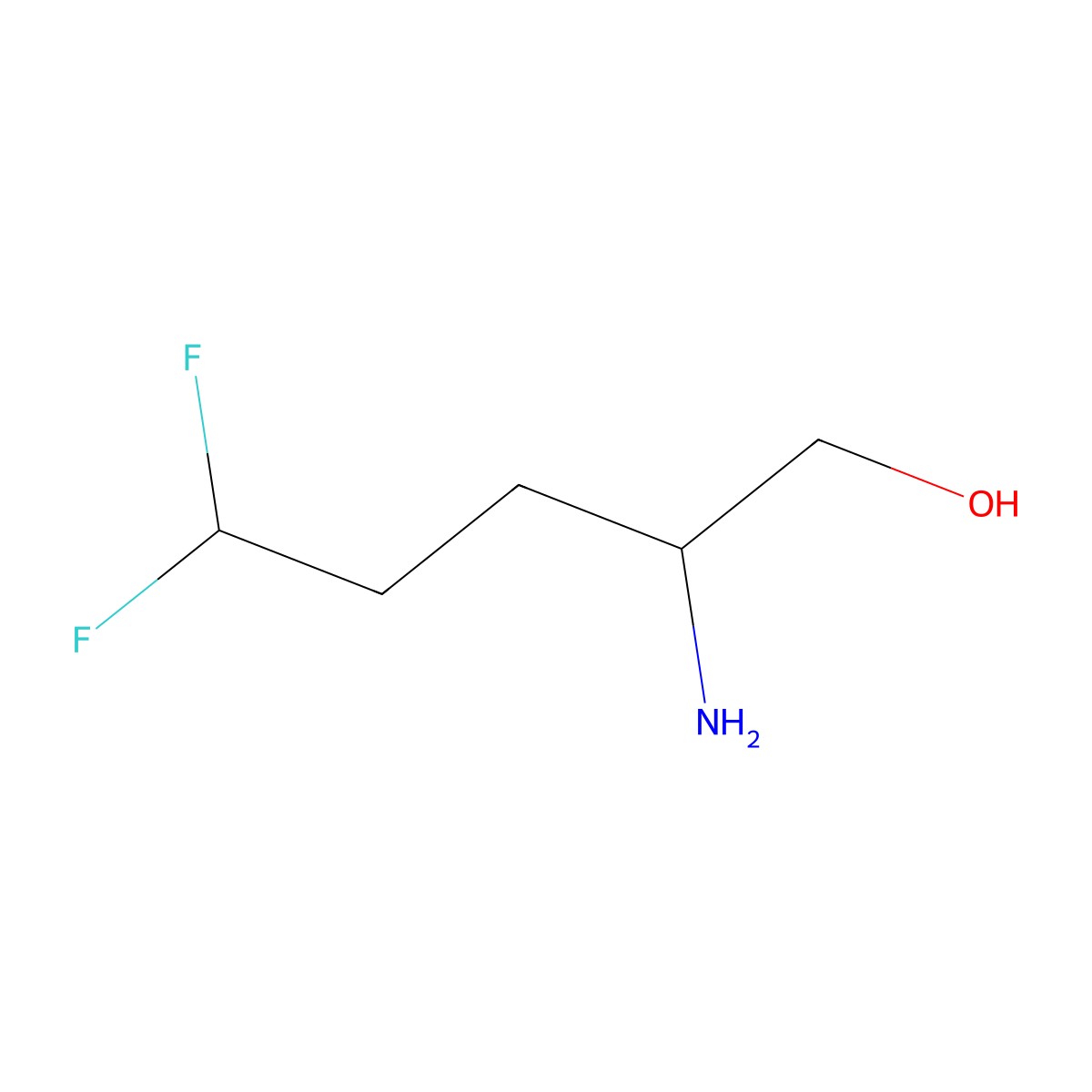 (2R)-2-amino-5,5-difluoropentan-1-ol molecular structure, CAS 2763740-84-5