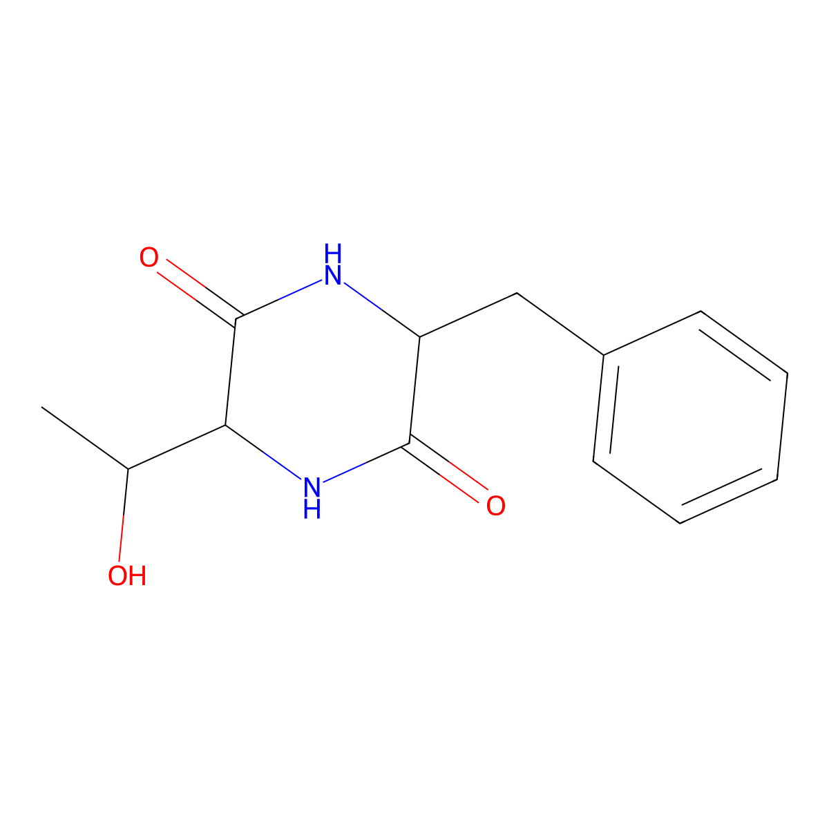 (3S,6R)-3-benzyl-6-[(1S)-1-hydroxyethyl]piperazine-2,5-dione molecular structure, CAS 2763741-00-8