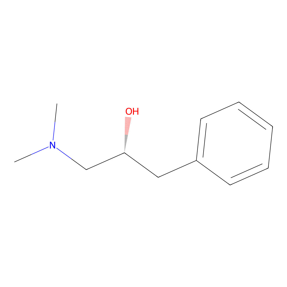 (2R)-1-(dimethylamino)-3-phenylpropan-2-ol molecular structure, CAS 2763741-22-4