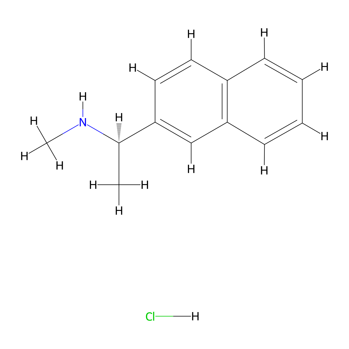 methyl[(1R)-1-(naphthalen-2-yl)ethyl]amine hydrochloride molecular structure, CAS 2763741-23-5