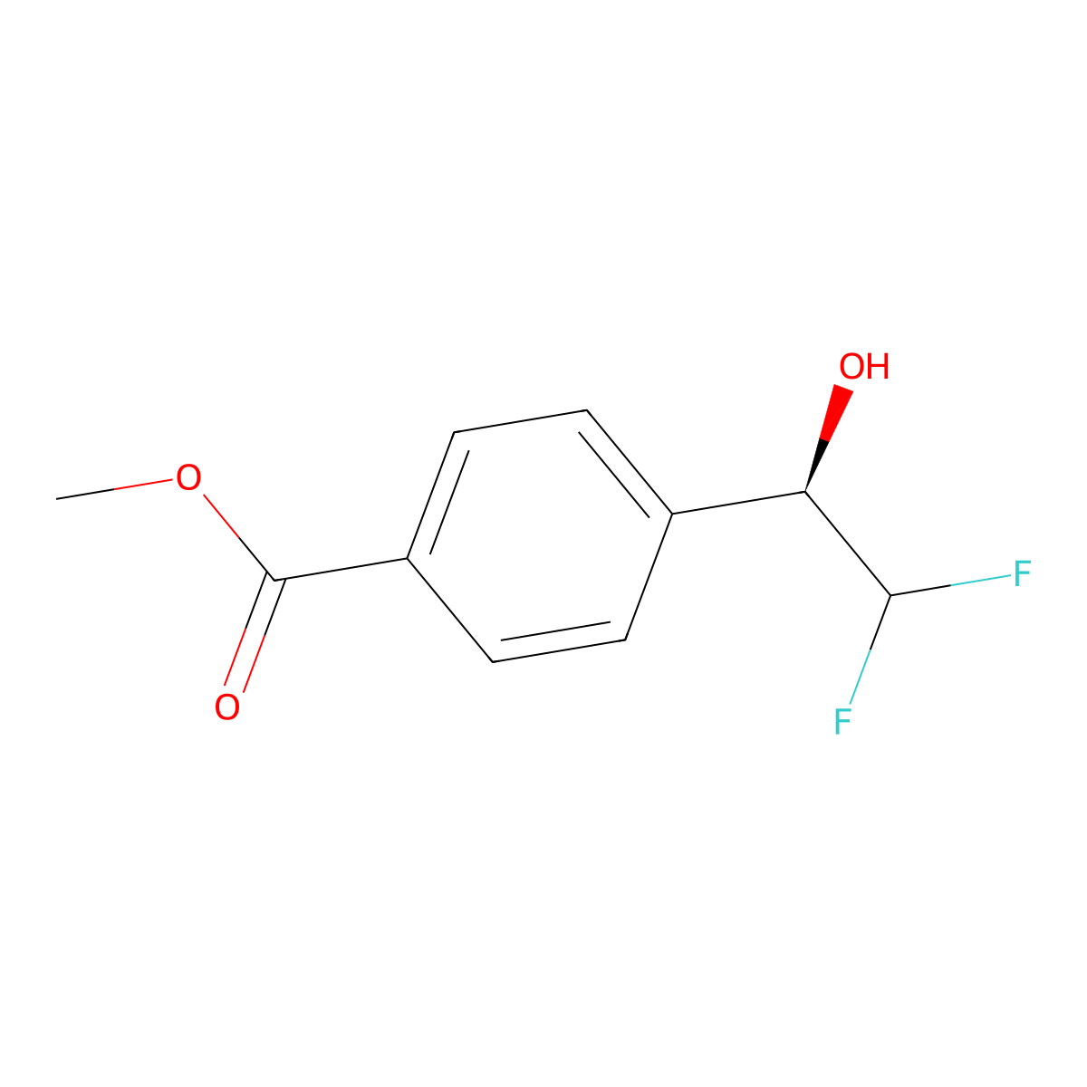 methyl 4-[(1R)-2,2-difluoro-1-hydroxyethyl]benzoate molecular structure, CAS 2763741-39-3