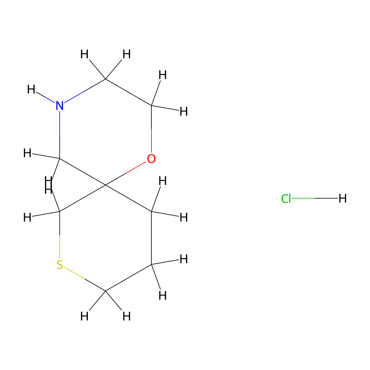 1-Oxa-8-thia-4-azaspiro[5.5]undecane hydrochloride molecular structure, CAS 2763749-26-2