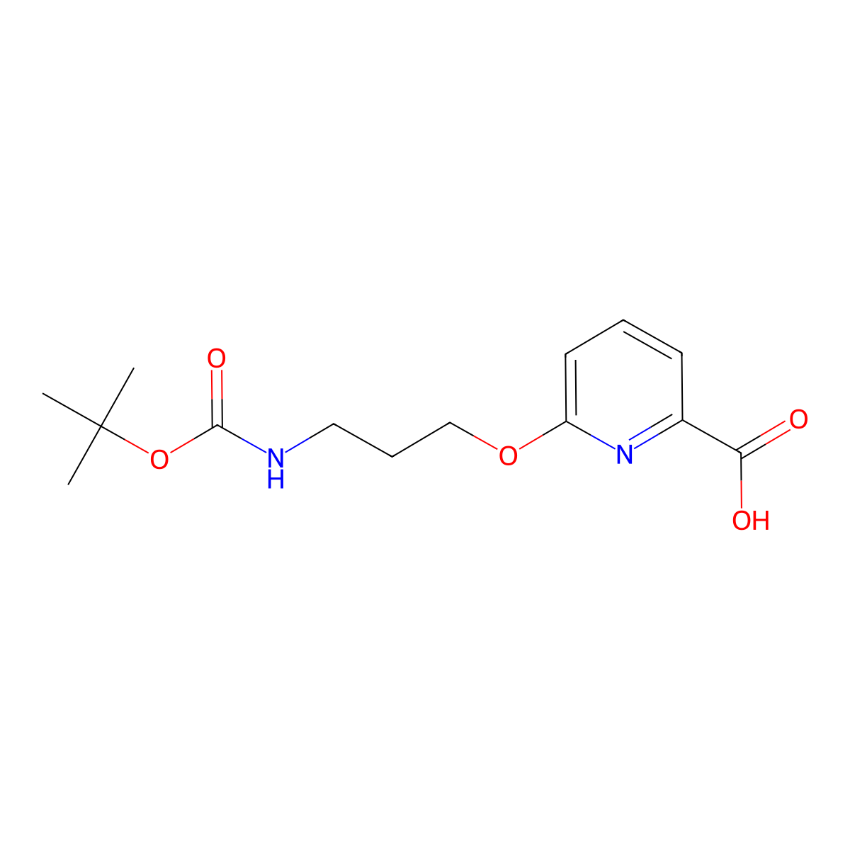 6-(3-{[(Tert-butoxy)carbonyl]amino}propoxy)pyridine-2-carboxylic acid molecular structure, CAS 2763749-46-6