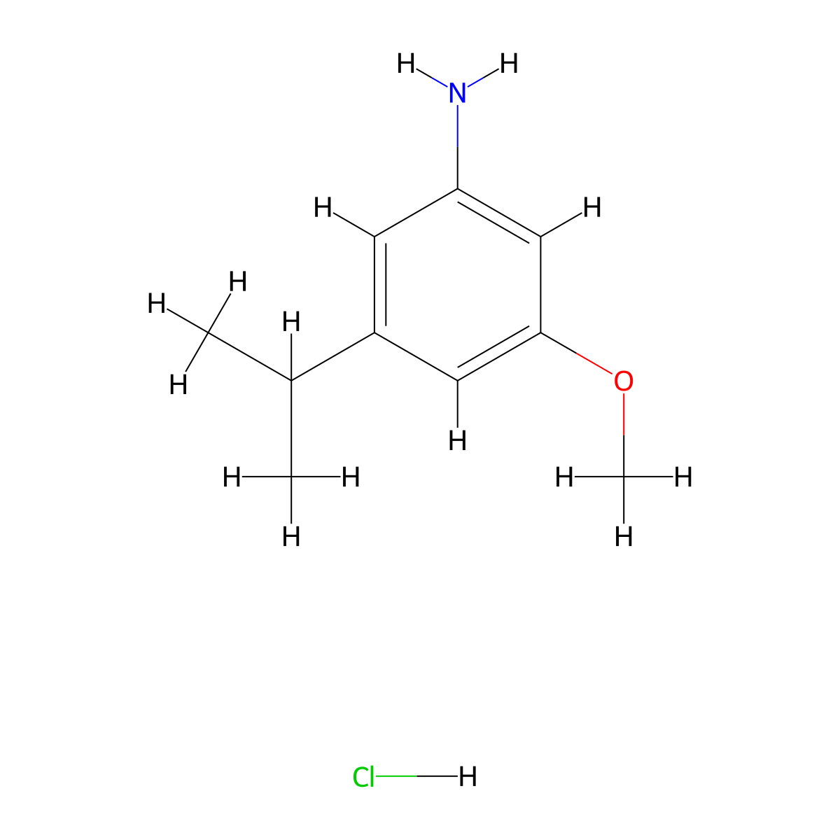 3-Methoxy-5-(propan-2-yl)aniline hydrochloride molecular structure, CAS 2763749-52-4